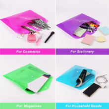 A4 PP Envelopes with Snap Closure, 12-Pack Small Waterproof  Folders for Receipts, Stickers, Planners & Photos