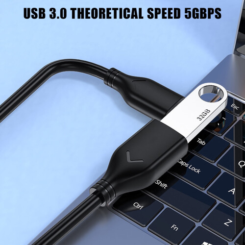 Cabo extensor USB 3.0 macho para fêmea de 1 m 1