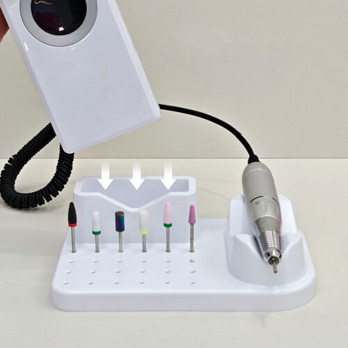 Boîte de rangement pour embouts de perceuse à ongles, support 12 emplacements 1