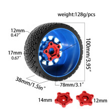 100mm Rubberen Band voor 12MM 14MM 17MM Vervanging voor WRC voor Fiesta Rally RC Auto 7374T Adapters
