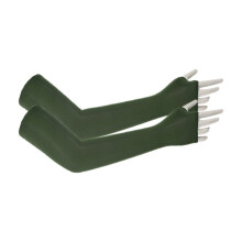 Manicotti protettivi anti-UV per bambini, verde oliva, 5-12 anni