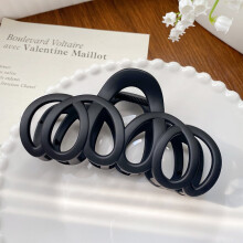 Frosted Hollow Hair Claw Bow Clip for Women