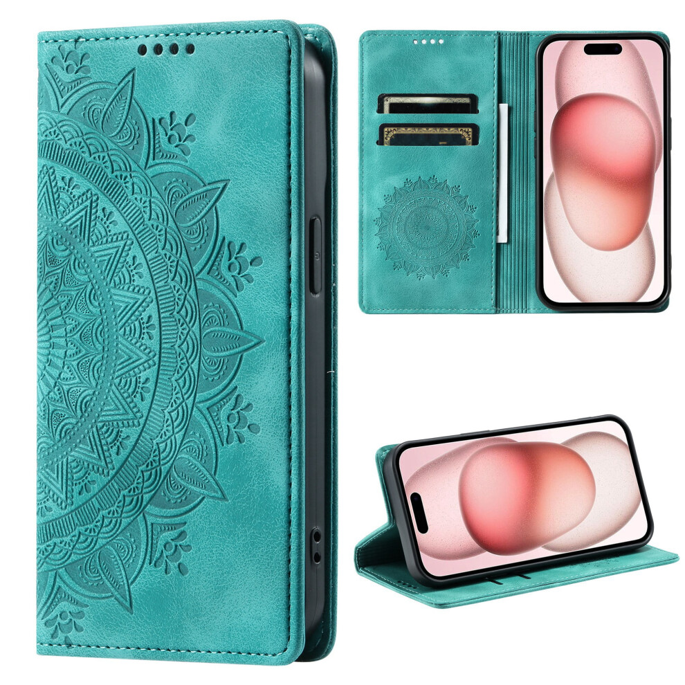 Flip Wallet Case For Google Pixel 7 Pro Leather Green 9329345678301