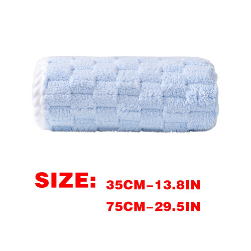 Yunduoge Samt-Badetuch Blau 35 x 75 cm Groß Dick Weich 1