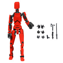 Titan13 Actionfigur Rot 3D-gedruckter mehrgelenkiger Roboter