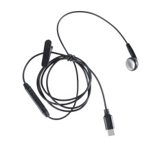 USB Type-C-øretelefoner Enkelt øreprop med mikrofon og