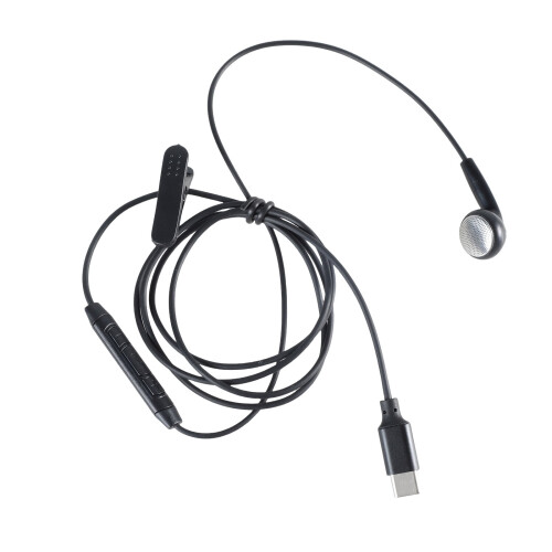 USB Type-C-øretelefoner Enkelt øreprop med mikrofon og