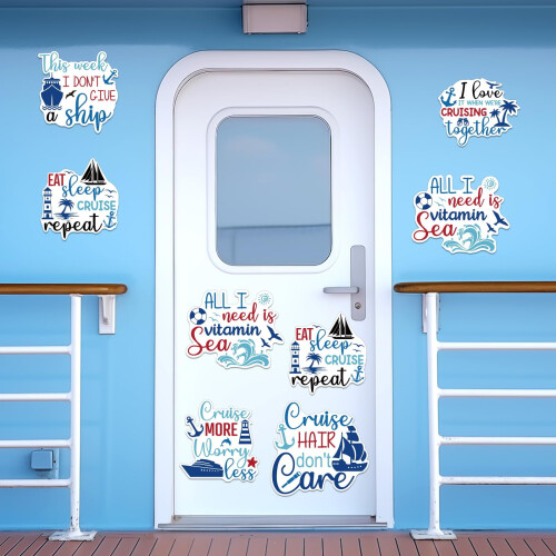 Cruise Door Magnets Blue 10PCS 2
