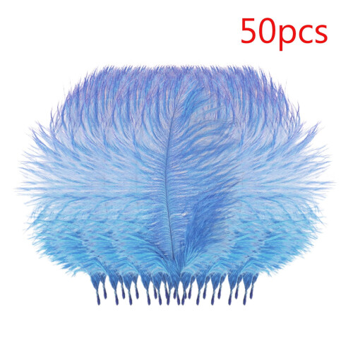 Pštrosí peří bílá růžová 50 ks 15-20 cm
