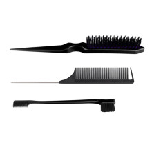 Conjunto de pentes para estilizar cabelo com escova de cabo fino e escova para as laterais (3 peças)