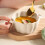 Ceramic pumpkin bowl with lid 1 piece 4