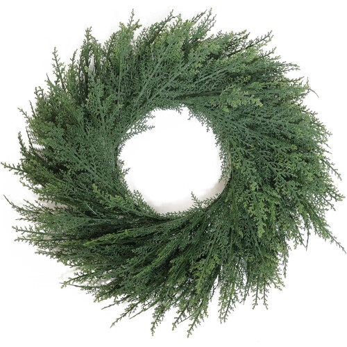 Künstlicher Zedernholz-Weihnachtskranz (61 cm) für den Innenbereich