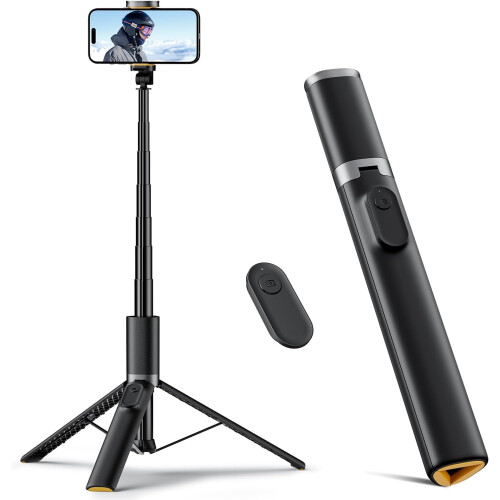 Asta per selfie con treppiede da 63 pollici e telecomando wireless.