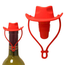 Tapón de botella de vino reutilizable con forma de sombrero de vaquero y a prueba de fugas (1 unidad)
