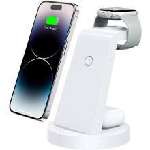 Stáisiún Muirir Gan Sreang le haghaidh iPhone Apple Watch AirPods