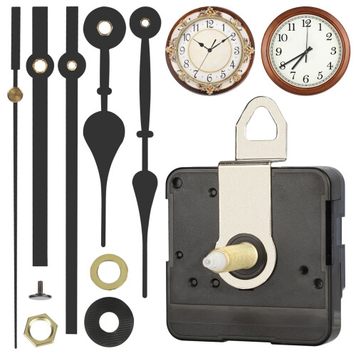 Kit de mecanismo de relógio de parede de alto torque com movimento contínuo silencioso de 1,22 polegadas.