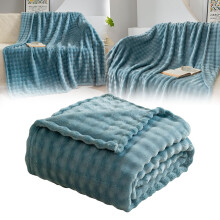 Purple 3D Bubble Throw Blanket 70x100 cm Ultra Soft Flannel