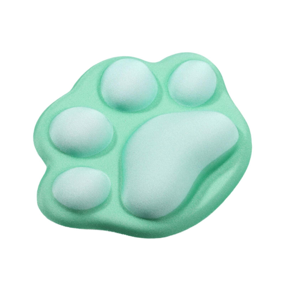 Cat Paw Mouse Pad Soft Silicone Wrist Support 1 Green/Blue 975221100801