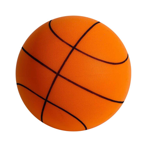 Bola de basquete silenciosa para quadra interna, espuma para dribles, 7 polegadas, laranja.