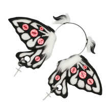 Serre-cheveux ailes de papillon de nuit style anime pour une fête d'Halloween