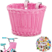 Panier avant pour vélo enfant arc-en-ciel tissé à la main (1 pièce)