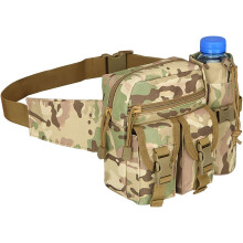 Tactical Fanny Pack for Men, Waist Bag Hip Belt Outdoor Fishing Fanny Pack, Hiking Waist Pack with Water Bottle Pocket Holder