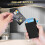 Men's minimalist aluminum wallet with RFID blocking and 4