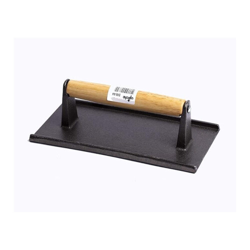 Grelha de ferro fundido para bifes e hambúrgueres, 20 cm (8 polegadas)