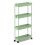 Slim 4-tier rolling storage cart for bathroom kitchen 1