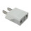 Plug Adapter White European to US Converter 2 Pack 3