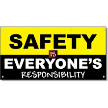 Banner in vinile "Responsabilità della sicurezza" 3 piedi x 6 piedi 13 once con
