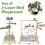 Natural Wood Parrot Playstand with Feeder Cups and 1