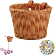 Panier avant pour vélo enfant arc-en-ciel tissé à la main (1 pièce)