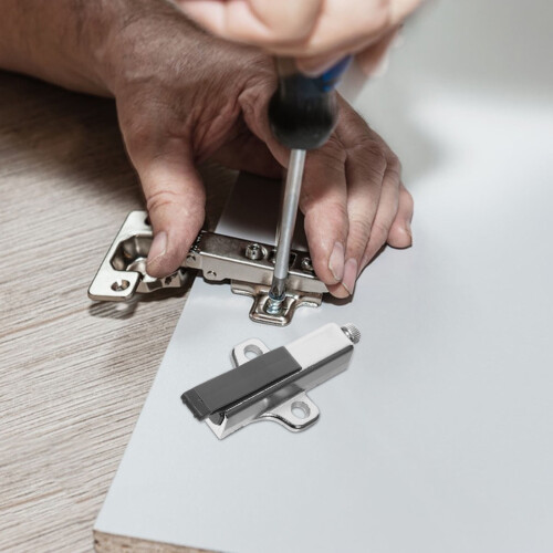 Skåpdörrdämpare zinklegering silver1-pack 1