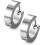 Sorte Huggie Hoop Øreringe i Rustfrit Stål til Mænd 1 Par 1