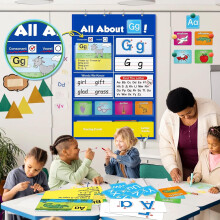 Alphabet Flash Cards Pocket Chart for Toddlers 2pcs