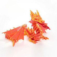 Estatueta de Dragão Chinês Impressa em 3D com Articulações Completas (1 peça)