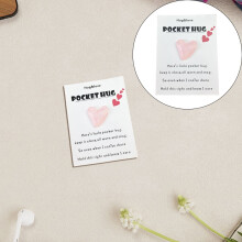 Carte de vœux cœur à poche, mini décoration, 1 paquet