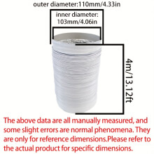 (4m/13.1ft, 100mm/4inch) Witte aluminiumfolie PVC-composiet flexibele slang voor afzuigkapuitlaat, HVAC-slang voor frisse lucht, draagbare lucht