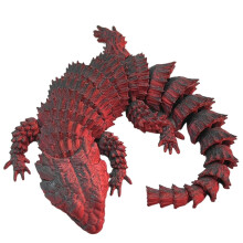 Figura de lagarto impressa em 3D com múltiplas articulações, ornamento móvel (1 peça).