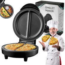 Appareil à omelettes électrique double zone antiadhésif, lot de 2