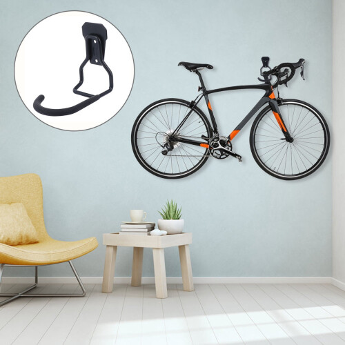 Black Heavy Duty Bike Hook Wall Mount 1 Pc