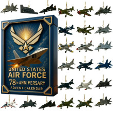 Adventskalender van de Amerikaanse luchtmacht, 2D acryl, 24 vliegtuigen