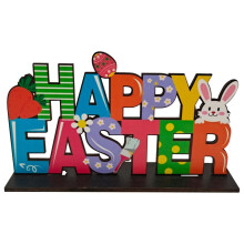 Osterhase aus Holz, Frühlingsdekoration im Landhausstil