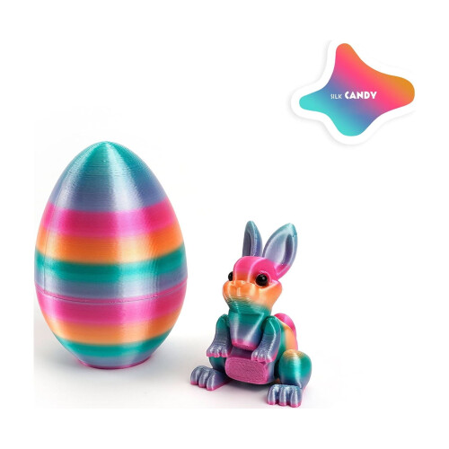 Påske 3D-printet kanin-egg fidget-leke 1 stk.