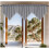 Solid Green Triangle Valance Curtain with Fringe Polyester 3