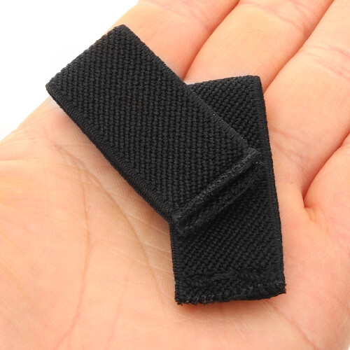 Black backpack elastic belt keepers 4 pcs 2