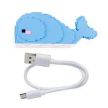 Hub USB 2.0 de 4 puertos con forma de ballena para ordenador portátil