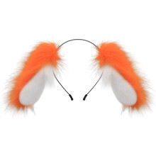 Pluche haarband met hangende oren, hondenhaarband, harige hoofdband, 1 stuk