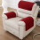Μαξιλάρι μπράτσου καναπέ Lambswool με τσέπες 22x15" κόκκινο 1